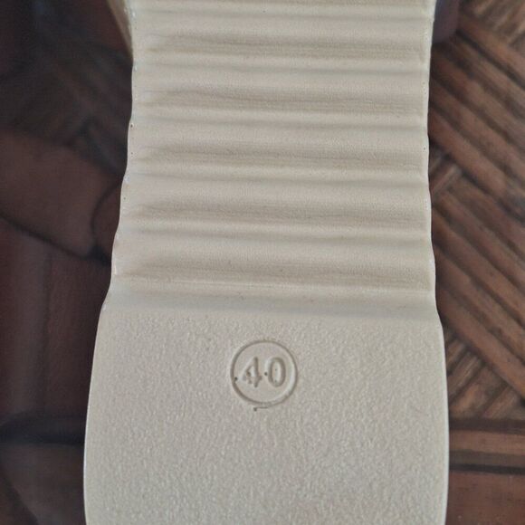 Brown Leather Wedge Heel Sandal Platform Wood Look EU 40 Milianias Comfort Shoes - Picture 16 of 16